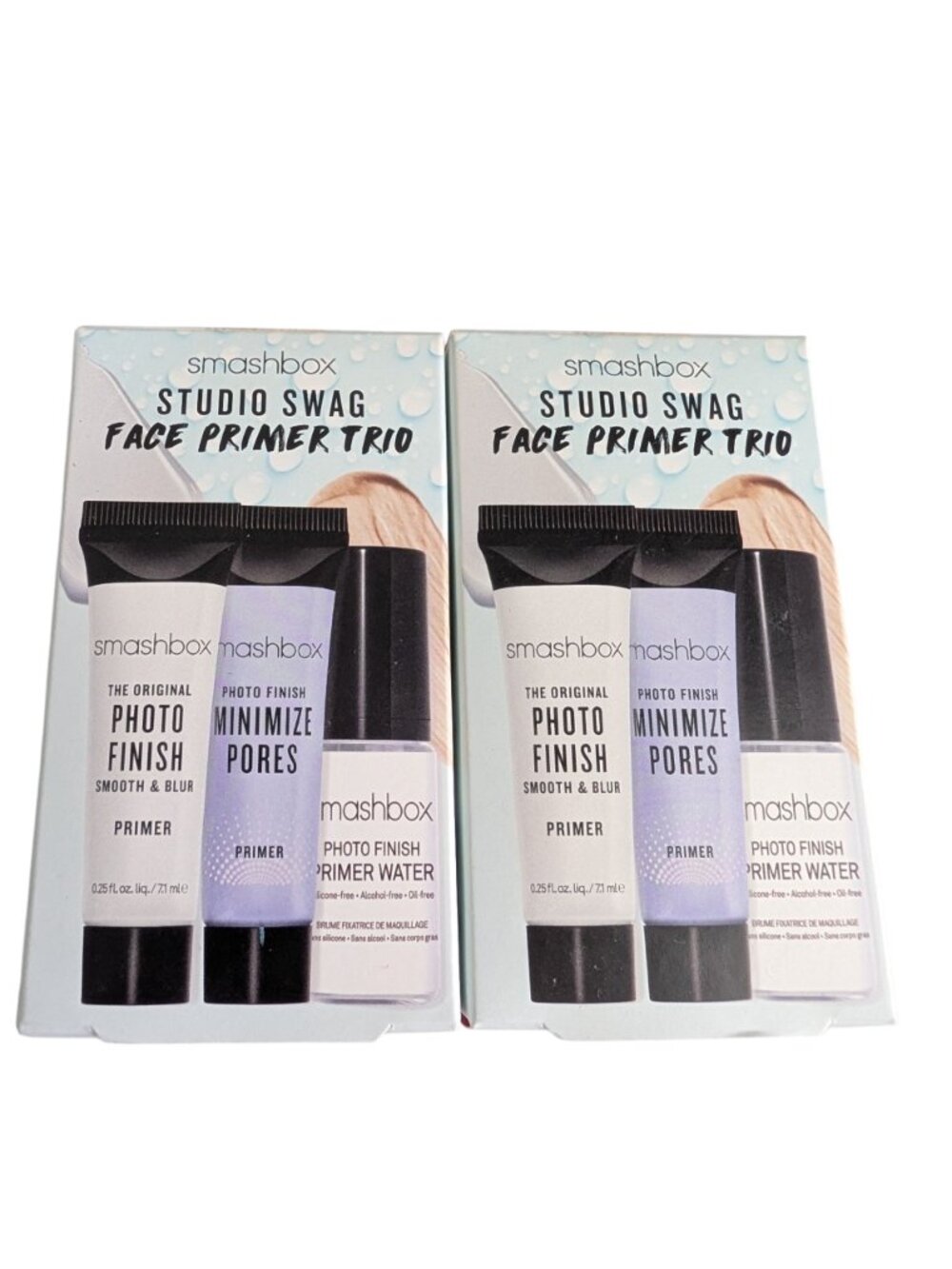 2 X Smashbox Studio Swag Face Primer Trio 2 Photo Finish Primers & Primer Water